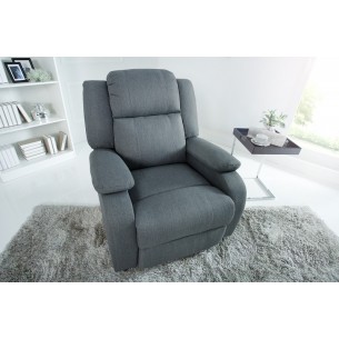 Fauteuil relaxant moderne coloris gris foncé en tissu