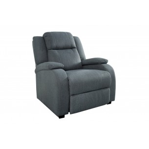 Fauteuil relaxant moderne coloris gris foncé en tissu