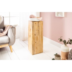 Colonne design naturel de 75 cm en bois massif
