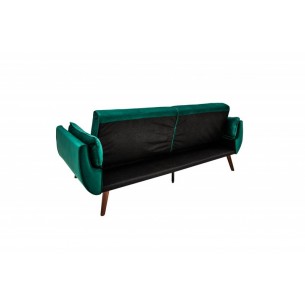 Canapé convertible design scandinave coloris vert en velours