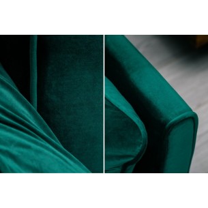 Canapé convertible design scandinave coloris vert en velours