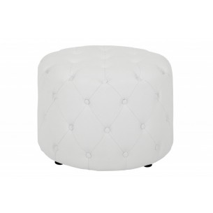 tabouret 60cm rond blanc mate