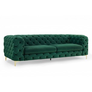 Canapé design BAROQUE 240cm velours vert