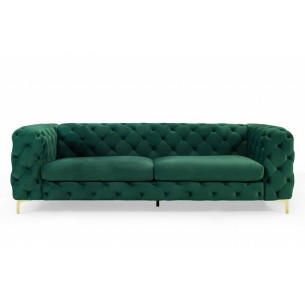 Canapé design BAROQUE 240cm velours vert