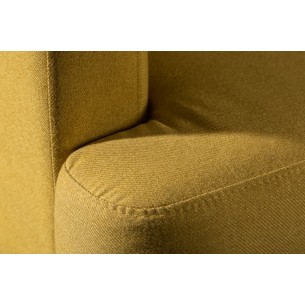 Canapé design scandinave de 214 cm coloris jaune moutarde