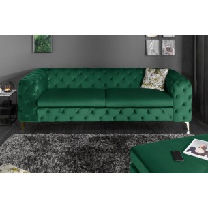 Canapé design BAROQUE 240cm velours vert