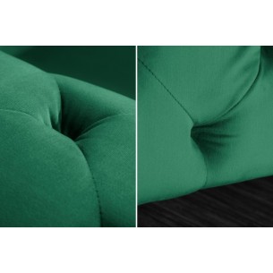 Canapé design BAROQUE 240cm velours vert