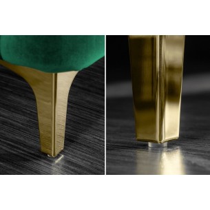 Canapé design BAROQUE 240cm velours vert