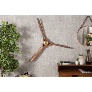 Objet décoratif mural design hélice coloris cuivre