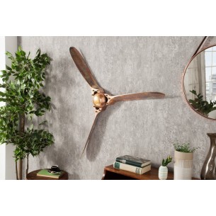 Objet décoratif mural design hélice coloris cuivre