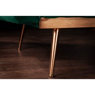 Canapé-lit convertible de 208cm en velours vert émeraude