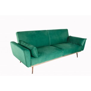 Canapé-lit convertible de 208cm en velours vert émeraude