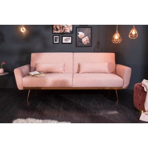 Canapé-lit convertible de 208cm coloris vieux rose Canapé-lit convertible de 208cm coloris vieux rose