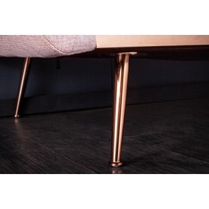 Canapé-lit convertible de 208cm coloris vieux rose Canapé-lit convertible de 208cm coloris vieux rose