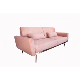 Canapé-lit convertible de 208cm coloris vieux rose Canapé-lit convertible de 208cm coloris vieux rose