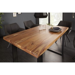 Table à manger de120cm en bois massif coloris naturel Table à manger de120cm en bois massif coloris naturel