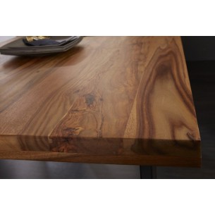 Table à manger de120cm en bois massif coloris naturel Table à manger de120cm en bois massif coloris naturel