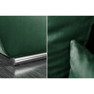 Pouf module en velours coloris vert émeraude Pouf module en velours coloris vert émeraude