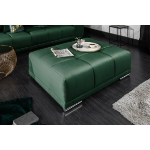 Pouf module en velours coloris vert émeraude Pouf module en velours coloris vert émeraude