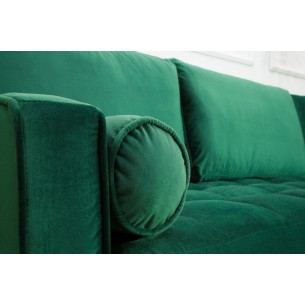 Canapé d'angle VELVET capitonné coloris vert émeraude Canapé d'angle VELVET capitonné coloris vert émeraude