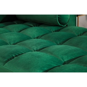 Canapé d'angle VELVET capitonné coloris vert émeraude Canapé d'angle VELVET capitonné coloris vert émeraude