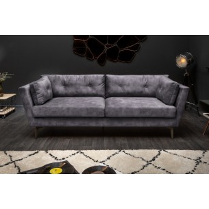 Canapé de 220cm coloris gris foncé Canapé de 220cm coloris gris foncé