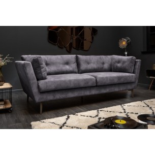 Canapé de 220cm coloris gris foncé Canapé de 220cm coloris gris foncé