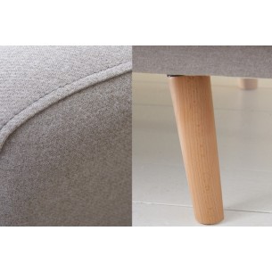 Canapé lit de 214cm design scandinave en tissu de couleur gris