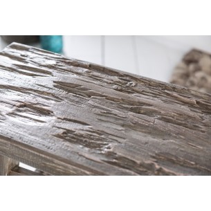 Tabouret design rustique en bois massif coloris gris Tabouret design rustique en bois massif coloris gris