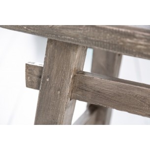 Tabouret design rustique en bois massif coloris gris Tabouret design rustique en bois massif coloris gris