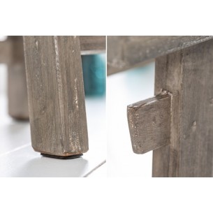 Tabouret design rustique en bois massif coloris gris Tabouret design rustique en bois massif coloris gris