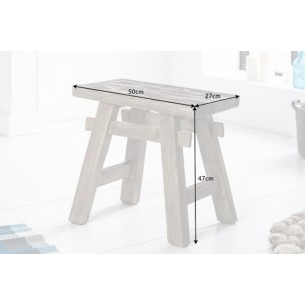 Tabouret design rustique en bois massif coloris gris Tabouret design rustique en bois massif coloris gris