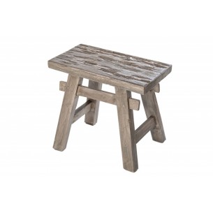Tabouret design rustique en bois massif coloris gris Tabouret design rustique en bois massif coloris gris
