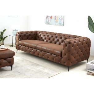 Canapé 3 places design baroque en brun antique, 240cm Canapé 3 places design baroque en brun antique, 240cm