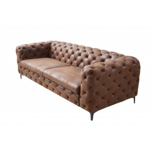 Canapé 3 places design baroque en brun antique, 240cm Canapé 3 places design baroque en brun antique, 240cm