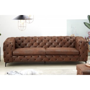 Canapé 3 places design baroque en brun antique, 240cm Canapé 3 places design baroque en brun antique, 240cm