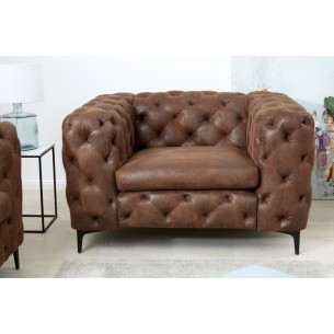 Fauteuil design baroque coloris marron antique