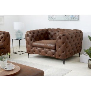 Fauteuil design baroque coloris marron antique