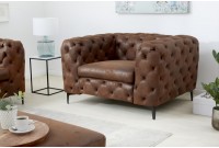 Fauteuil design baroque coloris marron antique