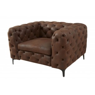 Fauteuil design baroque coloris marron antique