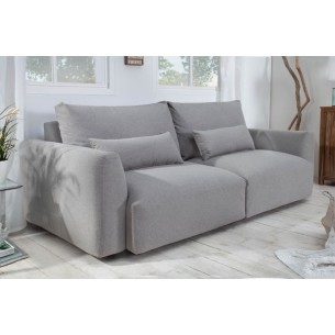 Canapé 3 places en tissu coloris gris clair