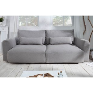 Canapé 3 places en tissu coloris gris clair