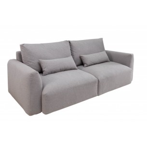 Canapé 3 places en tissu coloris gris clair