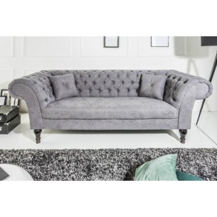 Canapé 230cm design baroque coloris gris