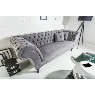 Canapé 230cm design baroque coloris gris