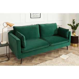 Canapé 210cm en velours coloris vert Canapé 210cm en velours coloris vert