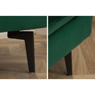 Canapé 210cm en velours coloris vert Canapé 210cm en velours coloris vert