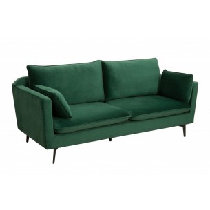 Canapé 210cm en velours coloris vert Canapé 210cm en velours coloris vert