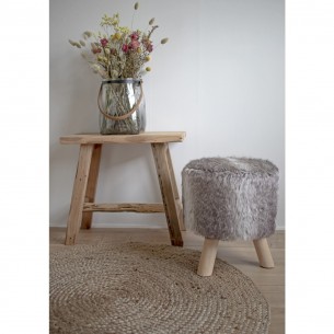 Banc en bois massif recyclé coloris naturel