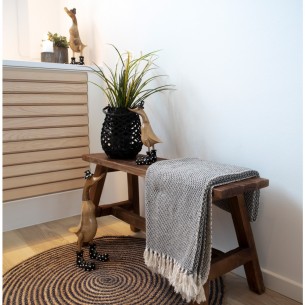 Banc design en bois massif recyclé